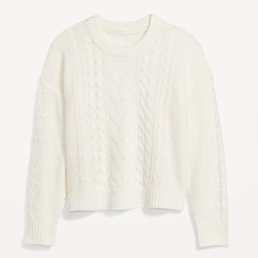 NWT - Tall Old Navy Cable-Knit Sweater Sea Salt - Picture 3 of 5